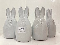 12 X STONE THE CROWS MEDIUM RABBIT - HEIGHT 16CMS