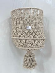 1 X STONE THE CROWS SMALL CONVEX MACRAME PENDANT LIGHT