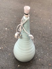 1 X STONE THE CROWS MD.TEARDROP LAMP BASE-PASTEL MINT - HEIGHT 50CMS - TOTAL RRP £85