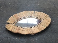 1 X STONE THE CROWS SMALL OVAL GRASSES MIRROR - - TOTAL RRP £80