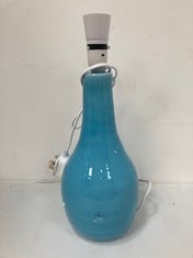 1 X STONE THE CROWS SM.TEARDROP LAMP BASE - LIGHT BLUE - HEIGHT 30 CMS - TOTAL RRP £60