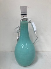 1 X STONE THE CROWS SM.TEARDROP LAMP BASE - LIGHT BLUE - HEIGHT 30 CMS - TOTAL RRP £60