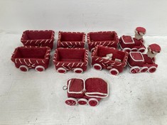 18 X STONE THE CROWS SMALL RED TRAIN / CARRIAGES - - TOTAL RRP £198