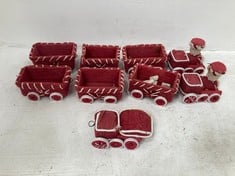 17 X STONE THE CROWS SMALL RED TRAIN / CARRIAGES - - TOTAL RRP £187