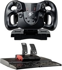 FLASHFIRE MONZA RACING WHEEL GAMING ACCESSORY (ORIGINAL RRP - £110.00) IN BLACK. (WITH BOX) [JPTC70644]