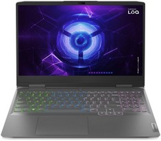 LENOVO LOQ 15IRH8 512 GB LAPTOP (ORIGINAL RRP - £999.99) IN GREY. (WITH BOX). INTEL I5-12450H, 16 GB RAM, , GEFORCE RTX 4060 [JPTC70616]