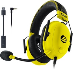 RAZER 2 X BLACKSHARK V2 + USB SOUND GAMING ACCESSORIES (ORIGINAL RRP - £140) IN YELLOW AND BLACK. (WITH BOX) [JPTC70612]