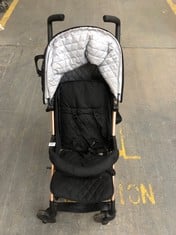 BABY STROLLER IN BLACK / ROSE GOLD