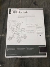 JOIE AIRE TWIN DOUBLE PUSHCHAIR IN DARK PEWTER