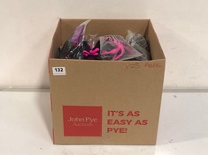 BOX OF APPROX 25 X ASSORTED ADULT CLOTHING TO INCLUDE GORGLITTER BIKINI BLACK/PINK SIZE SM