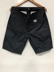 DICKIES CARGO SHORTS DARK GREY SIZE 32 TO INCLUDE DICKIES CARGO TROUSERS KHAKI SIZE 32