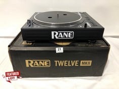 RANE TWELVE MKII MOTORIZED DVS BATTLE CONTROLLER TURNTABLE RRP- £594