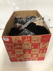 BOX OF APPROX 30 X ASSORTED ADULT CLOTHING TO INCLUDE BLACK CORDUROY MINI SKIRT SIZE M