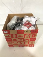 BOX OF APPROX 10 X ASSORTED SOCKS TO INCLUDE PEFORMANCE SOCKS 2X3-PAIR WHITE/GREY