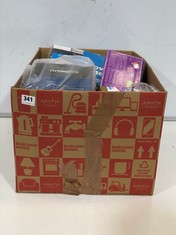 BOX OF ASSORTED HOUSEHOLD ITEMS TO INCLUDE YIYOBEATFO KETTLE CLEAR MODEL NO-EK238