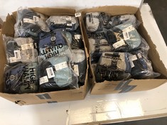 BOX OF APPROX 35 X HIGH QUALITY SOCKS 5-PACK MULTI