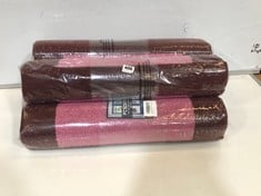 4 X FCSDETAIL NON-SLIP, MACHINE WASHABLE DIRT TRAPPER RUGS DARK BURGUNDY/PINK