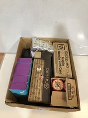 BOX OF ASSORTED FOOD/DRINK TO INCLUDE TASSIMO COSTA LATTE 8 X 7.4G ESPRESSO, 8 X 20.5G LATTE CREAMER BBE-21/01/25