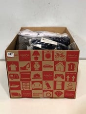 BOX OF APPROX 30 X ASSORTED CLOTHING TO INCLUDE LONG SLEEVE SHIRT NAVY SIZE 3XL