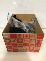 BOX OF ASSORTED ADULT CLOTHING TO INCLUDE PUMA SHORTS BLACK SIZE EU-LG