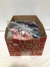 BOX OF APPROX 30 X ASSORTED ADULT CLOTHING TO INCLUDE ALLEGRAK SHORT SLEEVE TOP PALE PINK SIZE XL