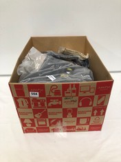 BOX OF APPROX 30 X ASSORTED ADULT CLOTHING TO INCLUDE BLACK HAMMER TROUSERS GREY SIZE W32/L33