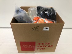 BOX OF APPROX 15 X ASSORTED CLOTHING TO INCLUDE ONE SHOULDER BIKINI ORANGE SIZE SM