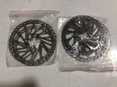 10X ASSORTED DISK ROTORS TO INCLUDE 2X SHIMANO SM-RT105 CENTRE LOCK DISK ROTOR FOR RESIN PAD ONLY .