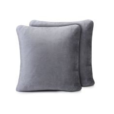 25 X AMAGO - CUSHION COVER SET OF 2, CASHMERE FEELING, 50 X 50 CM - ANTHRACITE.