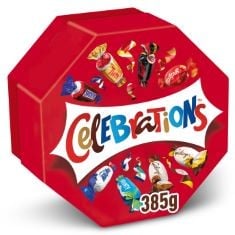 20 X CELEBRATIONS MILK CHOCOLATE GIFT BOX OF MINI CHOCOLATES & BISCUIT BARS CENTERPIECE (MALTESERS, GALAXY, SNICKERS & MORE) 385G.