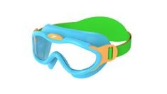 QTY OF ITEMS TO INLCUDE 23X ASSORTED KIDS SWIMWEAR TO INCLUDE SPEEDO INFANT BIOFUSE SEA SQUAD MASK SWIMMING GOGGLES | UV PROTECTION | ANTI-FOG | ADJUSTABLE FIT | VIBRANT COLOURS, AZURE BLUE/FLUO GREE