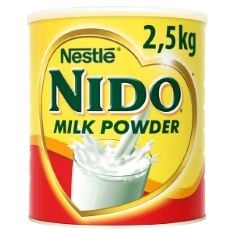 5 X NIDO INSTANT FULL CREAM MILK POWDER, 2.5KG.