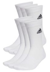 QTY OF ITEMS TO INLCUDE 10X ASSORTED ADIDAS CLOTHING TO INCLUDE ADIDAS UNISEX CUSHIONED SPORTSWEAR SOCKS 6 PAIRS, WHITE, 49-51, ADIDAS MEN'S ESTRO 19 JSY T-SHIRT, POWER RED, S.