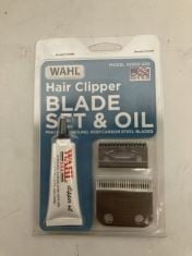 16 X WAHL HAIR CLIPPER BLADE SET & OIL.