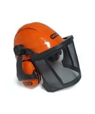 X2 ASSORTED ITEMS TO INCLUDE OREGON 562413 WAIPOUA PROFESSIONAL CHAINSAW SAFETY HELMET WITH PROTECTIVE EAR MUFF AND MESH VISOR, HARD HAT SAFETY PROTECTION EQUIPMENT, BLACK.