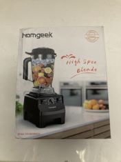 X3 ASSORTED ITEMS TO INCLUDE HOMEGEEK HIGH SPEED BLENDER.