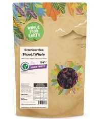 QTY OF ITEMS TO INLCUDE 13X ASSORTED FOOD TO INCLUDE WHOLEFOOD EARTH CRANBERRIES SLICED/WHOLE 2 KG | GMO FREE | SOURCE OF FIBRE, OLD INDIA PELLITORY ROOT 750 G.