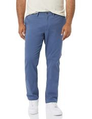 QTY OF ITEMS TO INLCUDE APPROX 20X ASSORTED CLOTHING TO INCLUDE ESSENTIALS MEN'S SKINNY-FIT CASUAL STRETCH CHINO TROUSER, INDIGO, 35W / 29L, ESSENTIALS WOMEN'S CLASSIC-FIT LONG-SLEEVED FULL ZIP POLAR