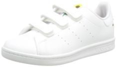 1 X ADIDAS BOY'S STAN SMITH CF C SNEAKER, FTWR WHITE GREEN SHOCK PURPLE, 10 UK.