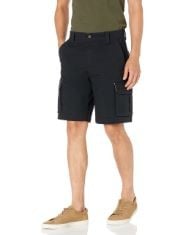 20 X ESSENTIALS MEN'S 10” LIGHTWEIGHT RIPSTOP STRETCH CARGO SHORT, BLACK, 38W.