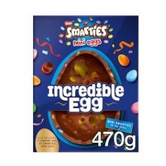 QTY OF ITEMS TO INLCUDE BOX OF ASSORTED FOOD TO INCLUDE NESTLÉ SMARTIES SMOOTH MILK CHOCOLATE EASTER EGG WITH MINI SMARTIES INCLUSIONS, 470G, KELLOGG'S SULTANA BRAN CEREAL 500G.