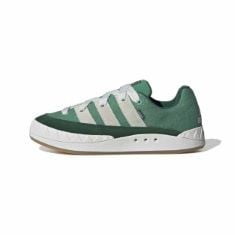 1 X ADIDAS MEN'S ADIMATIC SNEAKER, SEMI COURT GREEN CRYSTAL WHITE GUM 3, 9.5 UK.