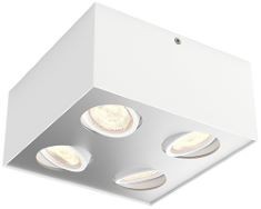 2 X PHILIPS MYLIVING 5049431P0 4.5 W WHITE POINT OF ILLUMINATION – POINT OF LIGHT (WHITE, METAL, 4 BULB (S), 4.5 W, WARM WHITE, 50 °).