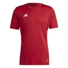 QTY OF ITEMS TO INLCUDE 7X ASSORTED ADIDAS CLOTHING TO INCLUDE ADIDAS MEN'S TABELA 23 JSY T-SHIRT, TEAM POWER RED 2/WHITE, L, ADIDAS - TIRO23 C M SHO, MEN'S SHORTS.