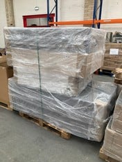 PALLET OF ASSORTED BED PARTS TO INCLUDE BED BASE PARTS 90 X 185 CM IN DARK GREY (KERBSIDE PALLET DELIVERY)