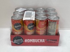 QUANTITY OF REMEDY ENERGY KOMBUCHA 12 X 250ML - BBE 30/08/24 (COLLECTION ONLY)