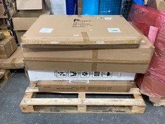 PALLET OF ASSORTED ITEMS TO INCLUDE IXIA BLACK METAL SHELVES (KERBSIDE PALLET DELIVERY)