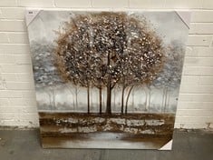 TEXTURED FOREST CANVAS PAINTING (100 X 100CM) RRP: £171.13