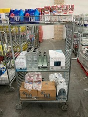 CAGE OF ASSORTED ITEMS TO INCLUDE VOSS 24PCK NATURAL MINERAL WATER ( CAGE NOT INCLUDED ) ( COLLECTION ONLY )