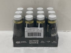 CAGE OF ON OPTIMUM NUTRITION HIGH PROTEIN SHAKE VANILLA 330 ML BBE: 28/12/24 (COLLECTION ONLY)